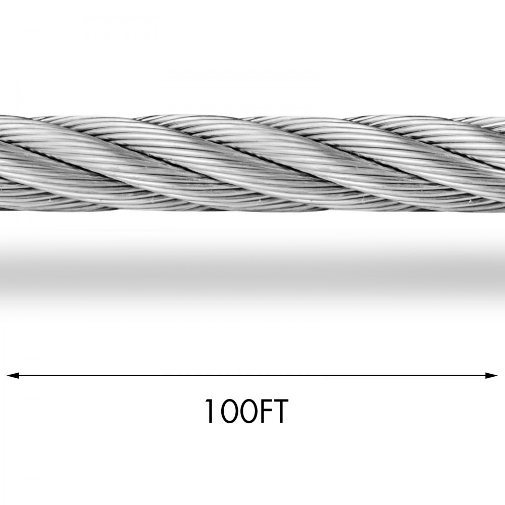 Pasamanos de cable Cable de cable de acero inoxidable 316 100 pies 3/16 1x19