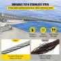 VEVOR 316 Stainless Steel Wire Rope Cable 5/32" 1x19 500 ft reel