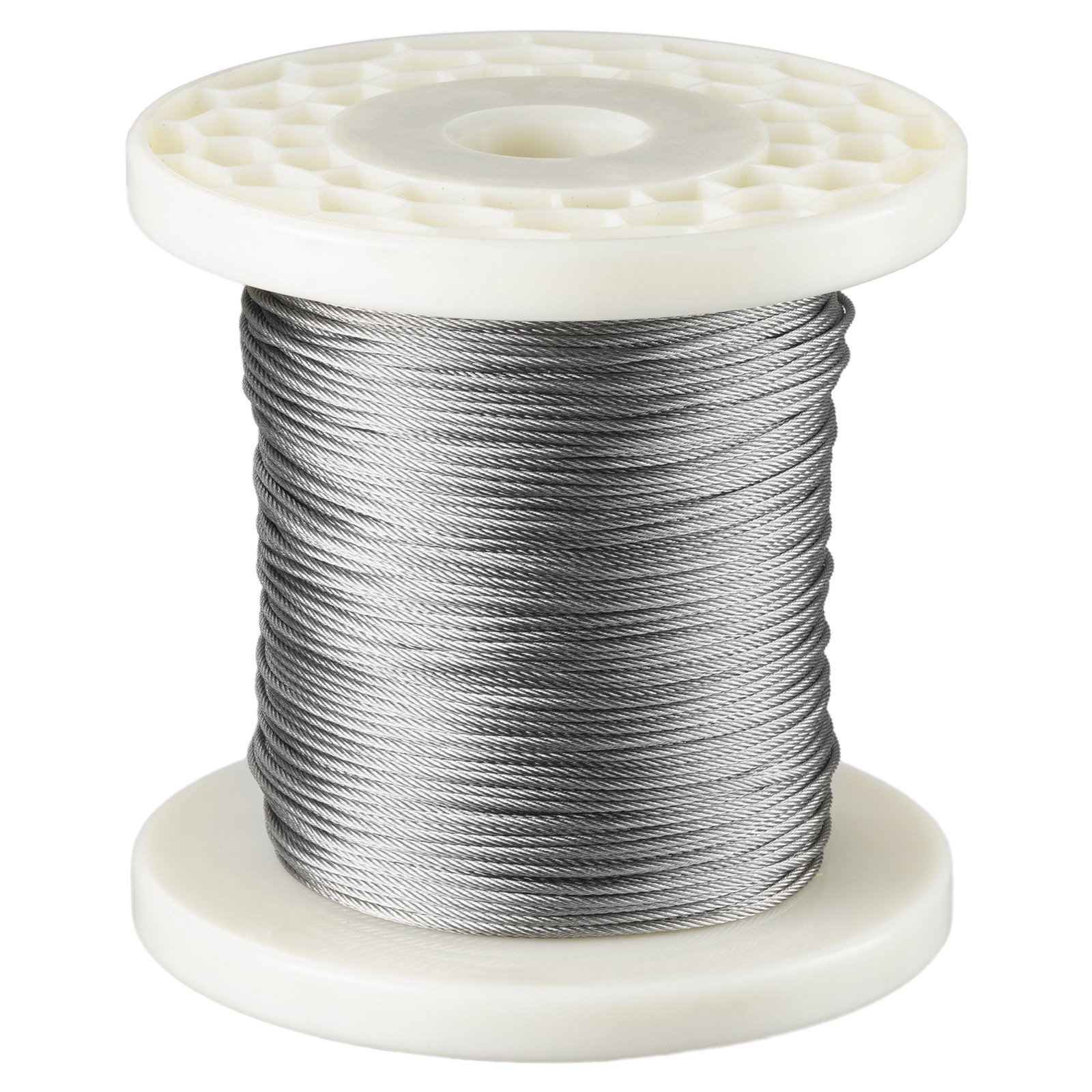 VEVOR 1/16 Wire Rope Kit, 304 Stainless Steel Cable with 80 Sleeves and 20 Thimbles, 7x7 Strands Construction Marine Aircraft Grade for Handrail Decking Garden Fence Clothes Line