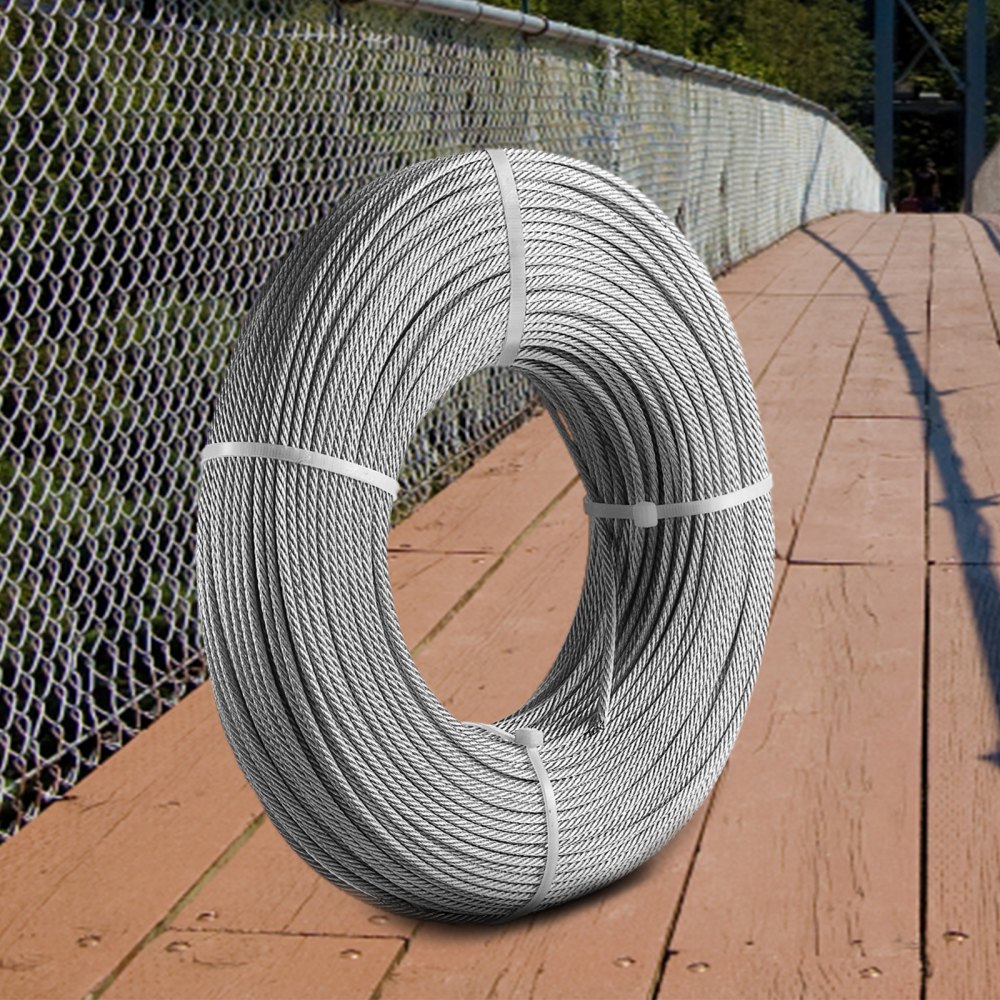 VEVOR 50M Wire Rope Cable Stainless Steel Cable 7X7 3.5MM