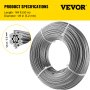 VEVOR 50M Wire Rope Cable Stainless Steel Cable 7X7 3.5MM