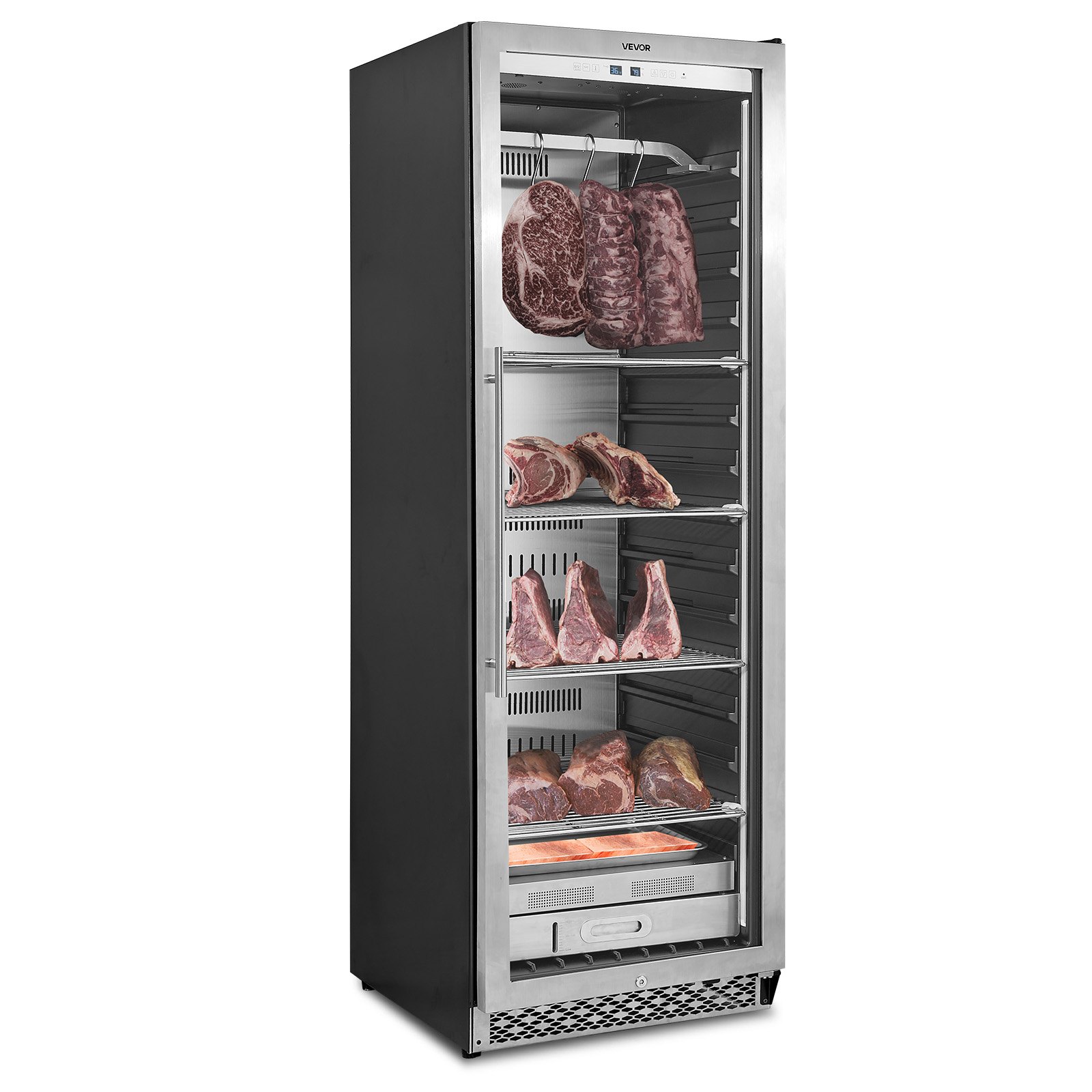 VEVOR 298 LBS Dry Aging Fridge for Steaks, Dry Ager Refrigerator for Meat with Precise Temperature & Humidity Control, Freestanding & Built-in Beef Aging Machine for Home Kitchen Restaurant Hotel