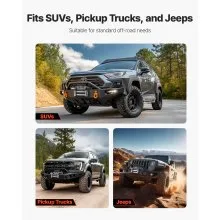 VEVOR Electric Winch, 12000 lbs Load Capacity, 12V DC Truck Winch with Φ0.36 in x 80 ft Steel Rope, Wireless & Wired Remote Control, IP55 Waterproof for Towing SUV Jeep Trailer Boat Off-Road Vehicle