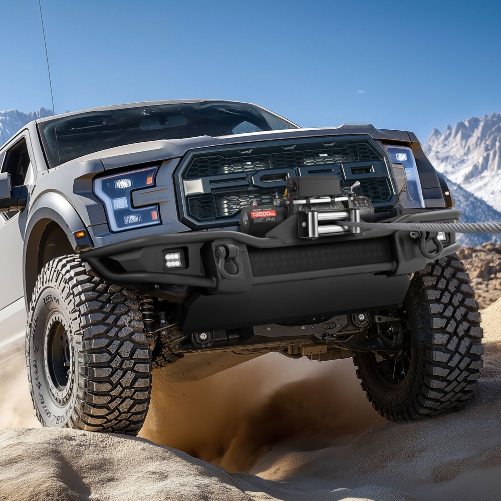 VEVOR Electric Winch, 13500 lbs Load Capacity, 12V DC Truck Winch with Φ3/8 in x 80 ft Steel Rope, Wireless & Wired Remote Control, IP55 Waterproof for Towing SUV Jeep Trailer Boat Off-Road Vehicle