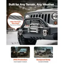VEVOR Electric Winch, 13500 lbs Load Capacity, 12V DC Truck Winch with Φ3/8 in x 80 ft Steel Rope, Wireless & Wired Remote Control, IP55 Waterproof for Towing SUV Jeep Trailer Boat Off-Road Vehicle