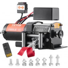 VEVOR Electric Winch 12V 3000lb Vehicles Winch IP 55 Steel Cable Handheld Remote