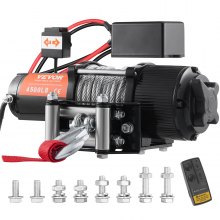 VEVOR VEVOR 13500 LBS Electric Truck Winch12v Electric Winch ATV Synthetic  Rope with Remote Control