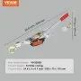 VEVOR Come Along Winch, 2 Ton (4,409 lbs) Pulling Capacity, 12 ft Steel Cable, 2 Hooks, Heavy Duty Ratchet Power Puller Tool with Dual Gears, Automotive Hoist Cable Puller Ideal for Vehicle Rescue