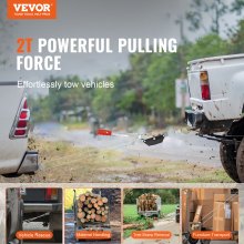 VEVOR Come Along Winch, 2 Ton (4,409 lbs) Pulling Capacity, 12 ft Steel Cable, 2 Hooks, Heavy Duty Ratchet Power Puller Tool with Dual Gears, Automotive Hoist Cable Puller Ideal for Vehicle Rescue