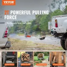 VEVOR Come Along Winch, 2 Ton (4,409 lbs) Pulling Capacity, 12 ft Steel Cable, 2 Hooks, Heavy Duty Ratchet Power Puller Tool with Dual Gears, Automotive Hoist Cable Puller Ideal for Vehicle Rescue