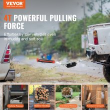 VEVOR Come Along Winch, 4 Ton (8,818 lbs) Pulling Capacity, 10 ft Steel Cable, 3 Hooks, Heavy Duty Ratchet Power Puller Tool with Dual Gears, Automotive Hoist Cable Puller Ideal for Vehicle Rescue