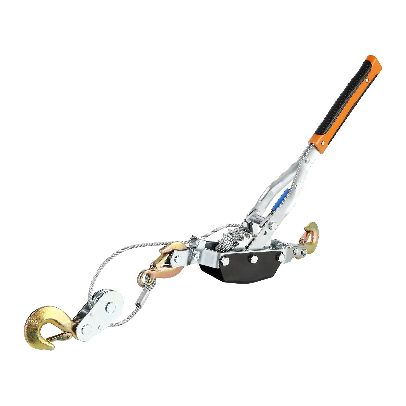 VEVOR Come Along Winch, 5 Ton Max Pulling Capacity, 3.5 m Steel Cable, 3 Hooks, Heavy Duty Ratchet Power Puller Tool with Dual Gears, Automotive Hoist Cable Puller Ideal for Vehicle Rescue