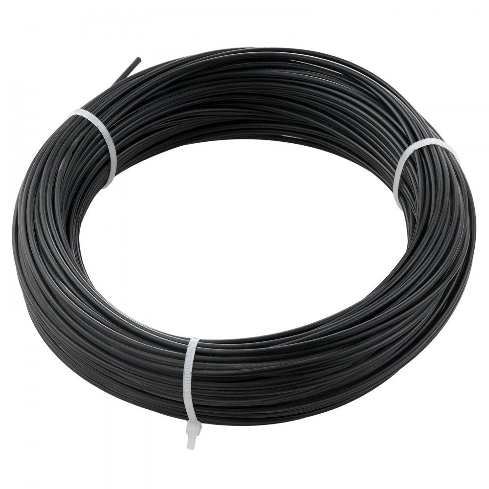 VEVOR Vinyl Coated Wire Rope Kit, 3/32 Cable Through 1/16 Diameter Stainless Steel, 7x7 Strands Construction with 189 Accessories for String Lights, Clothesline, Vine, 164 ft Black
