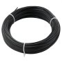 VEVOR Vinyl Coated Wire Rope Kit, 3/32 Cable Through 1/16 Diameter Stainless Steel, 7x7 Strands Construction with 189 Accessories for String Lights, Clothesline, Vine, 164 ft Black
