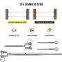 Vevor Steel Cable Railing Kit Wire Railing 316 Stainless Fit 1/8" Cable 12 Sets