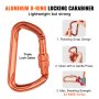 VEVOR 12.7mm Steel Core Flipline, 10ft(3m) Arborist Flipline for Tree Climbing with Alloy Steel Snap Hook & Aluminum Alloy Carabiner, 32KN Breaking Tension for Fall Protection, Tree Climber