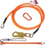 VEVOR 12.7mm Steel Core Flipline 10ft(3m) Arborist Flipline for Fall Protection