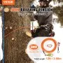 VEVOR 16mm Steel Core Flipline, 12ft(3.6m) Arborist Flipline, Flip Line for Tree Climbing with Alloy Steel Snap Hook & Aluminum Alloy Carabiner, 30KN Breaking Tension for Fall Protection, Tree Climber