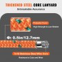 VEVOR 12,7 mm stålkärna Flipline 16ft (4,8 m) Arborist Flipline för fallskydd