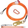 VEVOR 12,7mm Steel Core Flipline 16ft(4,8m) Arborist Flipline for Fall Protection