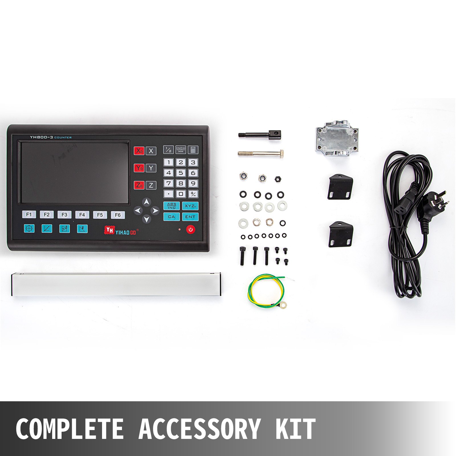 VEVOR Digital Readout Mill, 3 Axis, Precision DRO Display Linear Scale Encoder, 0.2μm Resolution, for CNC Milling Cutting Machine