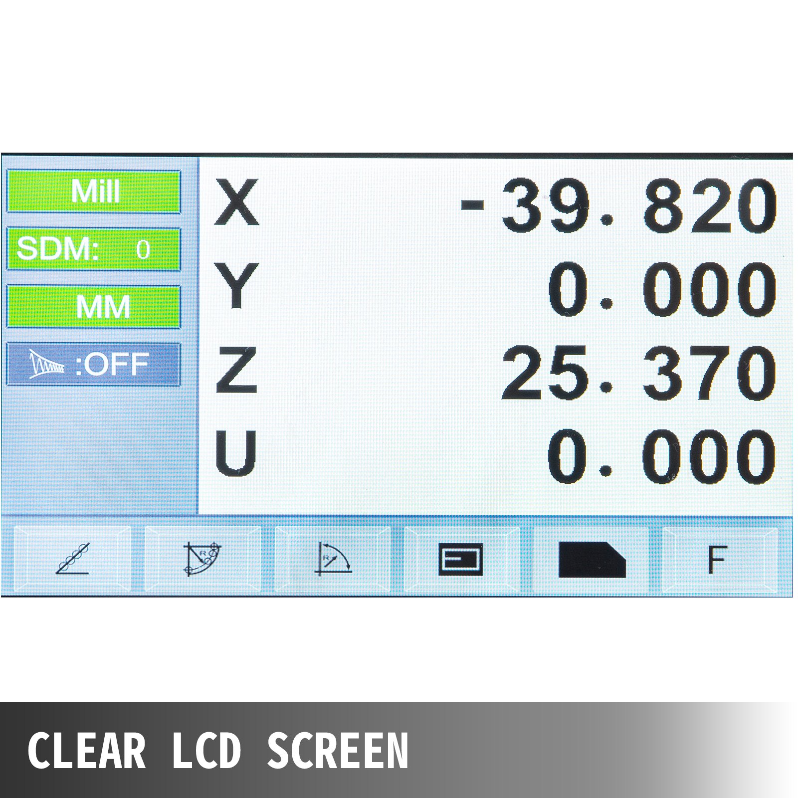 4 Axis Digital Readout Mill, Linear Encoder,LCD Screen,DRO for Milling Machine