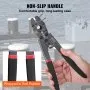 VEVOR Crimping Tool, Up To 2.2mm Wire Rope Crimping Tool, Crimping Loop Sleeve Kit with a Cable Cutter and 160pcs Aluminum Buckles, Teflon Coating Anti-Rust Fishing Crimping Tool