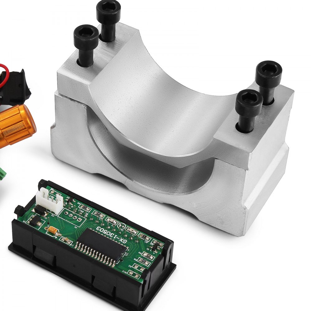 VEVOR CNC Spindle Motor, 0.4KW DC Brushless Spindle Motor W/ Clamp & Switching Power Supply & Speed Controller for DIY Engraving