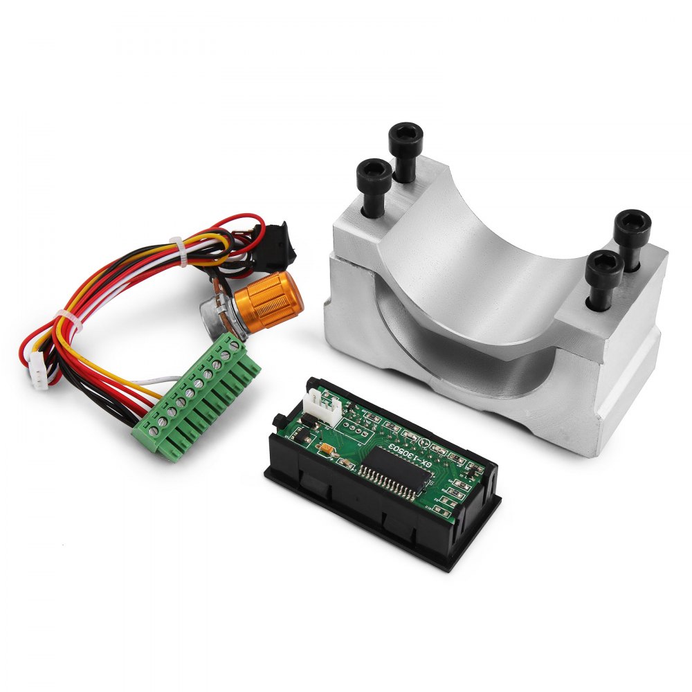 VEVOR CNC Spindle Motor, 0.4KW DC Brushless Spindle Motor W/ Clamp & Switching Power Supply & Speed Controller for DIY Engraving