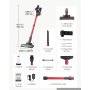 VEVOR Cordless Vacuum Cleaner 400W 40kPA Cordless Stick Vacuum Cleaner, For Home Hard Floor Carpet Pet Hair, 45-Min Runtime, Rechargeable, Lightweight Handheld, with LED Display, 4 Brush Heads
