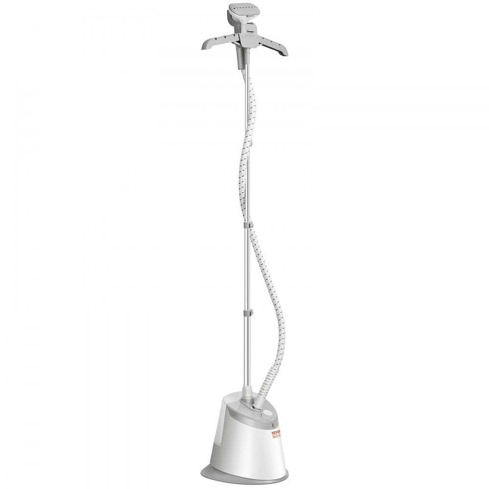 VEVOR Standing Steamer with Foldable Garment Hanger, 0.5Gallon Water Tank for 90 Minutes Continuous Steaming, Heats in 45 Seconds & Auto-Stop with Fabric Brush Aluminum Rod and Easy-roll Wheels