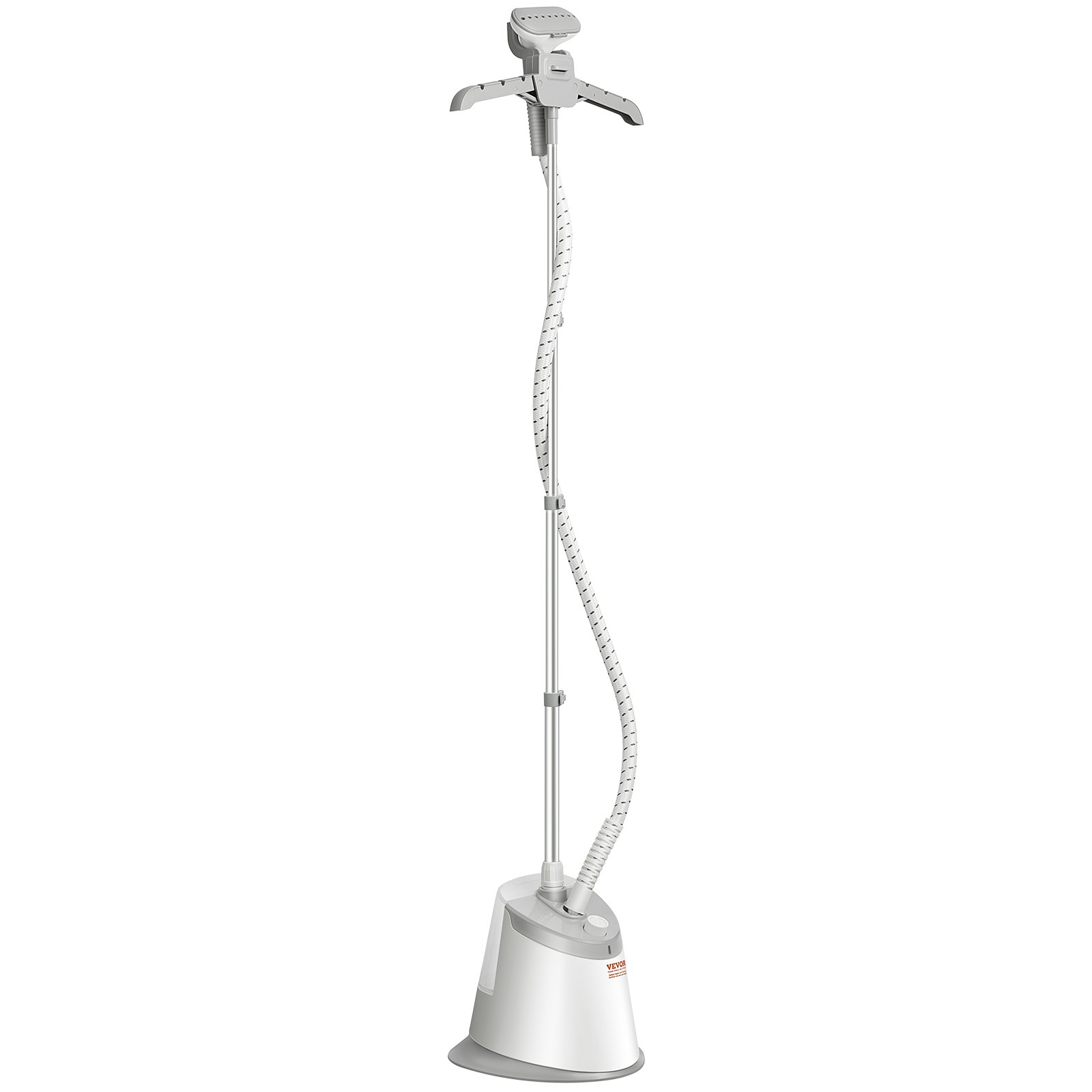 VEVOR Standing Steamer with Foldable Garment Hanger, 0.5Gallon Water Tank for 90 Minutes Continuous Steaming, Heats in 45 Seconds & Auto-Stop with Fabric Brush Aluminum Rod and Easy-roll Wheels