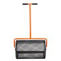 VEVOR Compost Spreader, 24.4-25.6" Height Adjustable Handle, 24" Wide, Lawn and Garden Peat Moss Roller with Side Latches, Powder Coated Steel Mesh Basket for Spreading Manure, Topsoil, Black