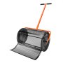 VEVOR Compost Spreader, 24.4-25.6" Height Adjustable Handle, 24" Wide, Lawn and Garden Peat Moss Roller with Side Latches, Powder Coated Steel Mesh Basket for Spreading Manure, Topsoil, Black