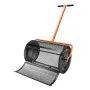 VEVOR Compost Spreader, 24.4-25.6" Height Adjustable Handle, 24" Wide, Lawn and Garden Peat Moss Roller with Side Latches, Powder Coated Steel Mesh Basket for Spreading Manure, Topsoil, Black