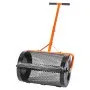 VEVOR Compost Spreader, 24 in Wide Peat Moss Spreader with T Shaped Handle, 3 Heights Adjustable, Powder-Coated Steel Garden Peat Moss Roller, Heavy Duty Grass Seed Spreaders for Planting Seeding
