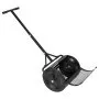 VEVOR Compost Spreader, 42 cm Wide Peat Moss Spreader with T Shaped Handle, 3 Heights Adjustable, Powder-Coated Steel Garden Peat Moss Roller, Heavy Duty Grass Seed Roller for Planting Seeding, Black