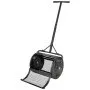 VEVOR Compost Spreader, 42 cm Wide Peat Moss Spreader with T Shaped Handle, 3 Heights Adjustable, Powder-Coated Steel Garden Peat Moss Roller, Heavy Duty Grass Seed Roller for Planting Seeding, Black