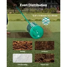 VEVOR Compost Spreader 24 in Peat Moss Spreader Roller Push/Tow Handle for Yard