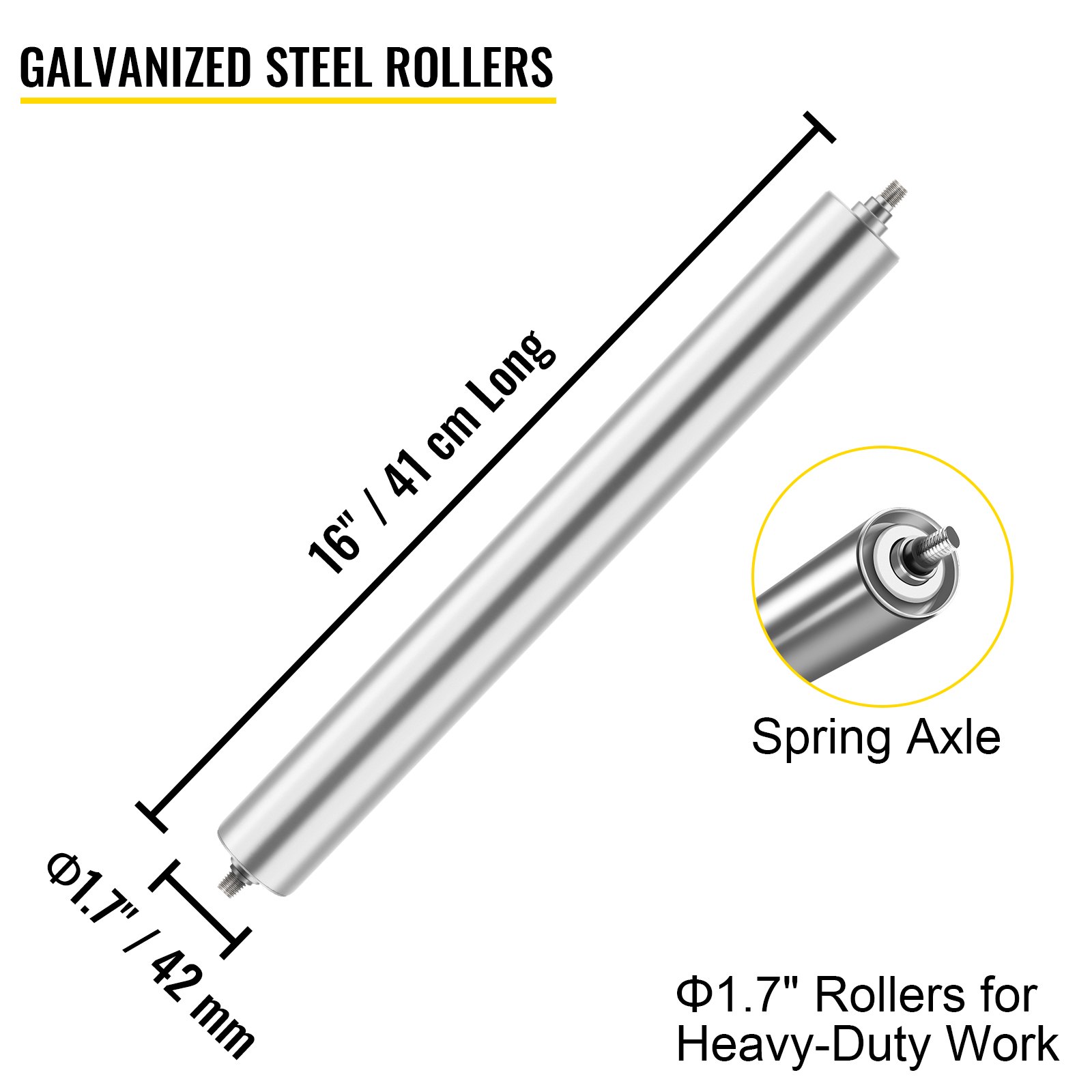 VEVOR Adjustable Gravity Wheel 9 Roller Conveyor 69-140cm Length 50-80cm Height