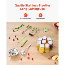 VEVOR Canning Supplies Starter Kit 9 Pieces Stainless Steel Water Bath Cannner
