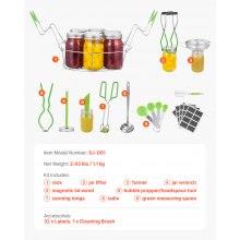 VEVOR Canning Supplies Starter Kit 9 Pieces Stainless Steel Water Bath Cannner