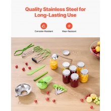 VEVOR Canning Supplies Starter Kit 9 Pcs Stainless Steel Water Bath Canning Kit