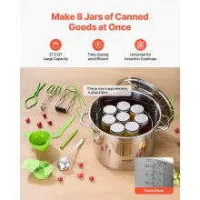Canning Supplies Starter Kit 11 Pieces Stainless Steel Water Bath Cannner