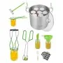 VEVOR Canning Supplies Starter Kit, 9 Pieces Stainless Steel Water Bath Canning Kit for Beginners, Canning Tools Set: Pot, Rack, Lid, Funnel, Tongs, Jar Lifter, Wrench, Magnetic Wand, Bubble Propper