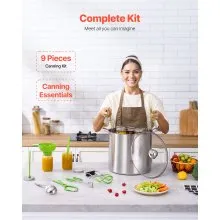 Canning Supplies Starter Kit 9 PCS Stainless Steel Water Bath Canning Set