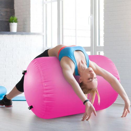 Aufblasbare Gymnastik-Rolle – Air Barrel Für Tumbling, Yoga & Cheerleading – Mit Pumpe, 7 Farben, Verschleißfestes PVC Aufblasbare Gymnastik-Rolle – Air Barrel Für Tumbling, Yoga & Cheerleading – Mit Pumpe, 7 Farben, Verschleißfestes PVC