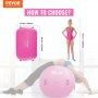 VEVOR Air Track Tumble Track Inflatable Air Barrel with Pump Gymnastics Gym Mat