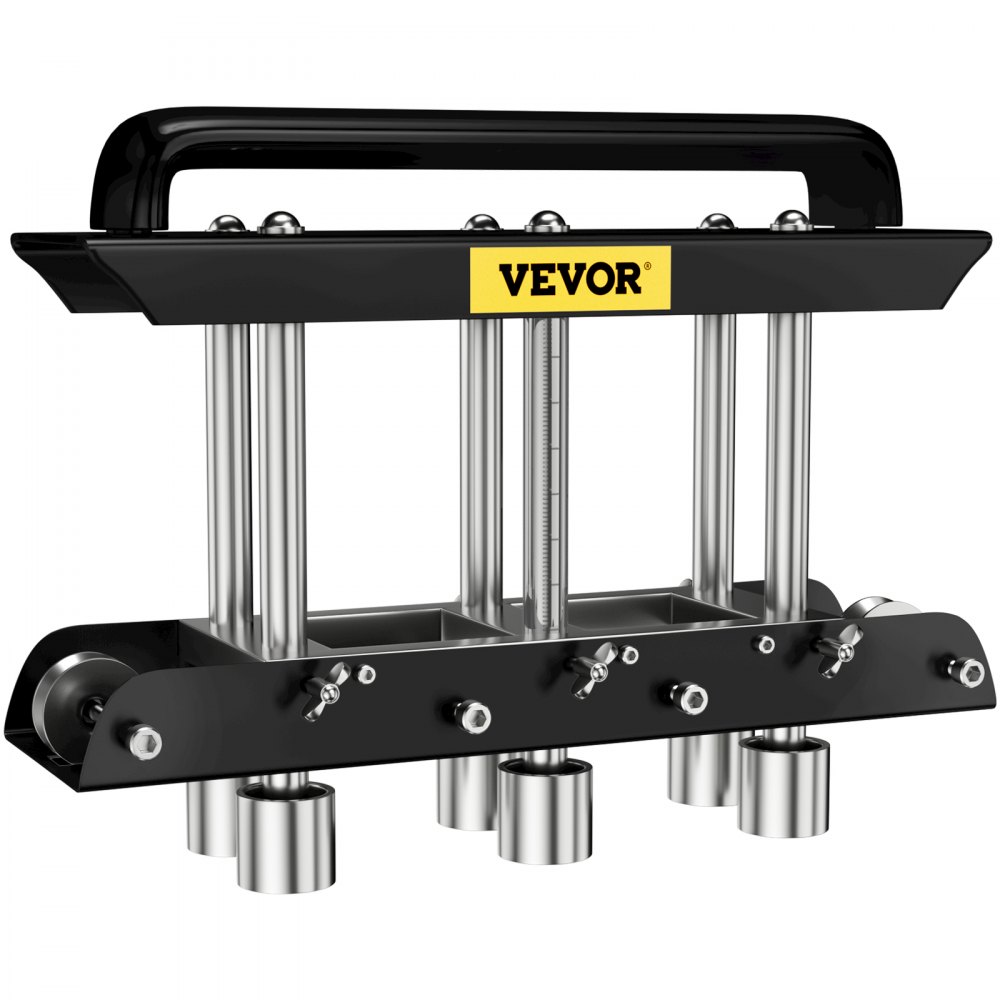 VEVOR Three-Station Edge Roller, Large Radius, 0-90° Bending Angle Sheet Metal Brake, Quickly Adjusts for Making 0.63\"-5.7\" Bends in 30-19 Gauge Steel, for Clean Crisp Bends in Metal Roofing Materia