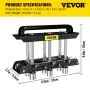 VEVOR Sheet Metal Brake, 0-90° Bending Angle, 3-Station Design Edge Roller, 0.63" to 5.7"(16-145 mm) Bend Range in 30-19 Gauge Steel, for Making Bends on a Straight Panel or Curve